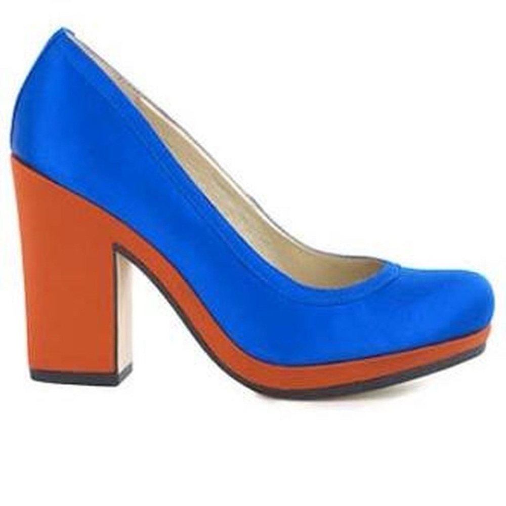 Seychelles Montreal Heel in Cobalt & Orange